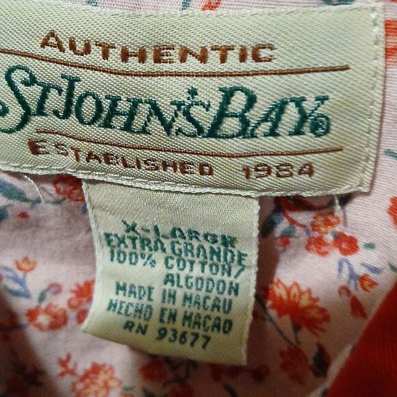 Ladies St John's Bay Short Sleeve Red Shirt - Picture 4 of 5